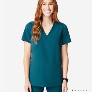 Figs Casma Scrub Top Caribbean Blue (Small)